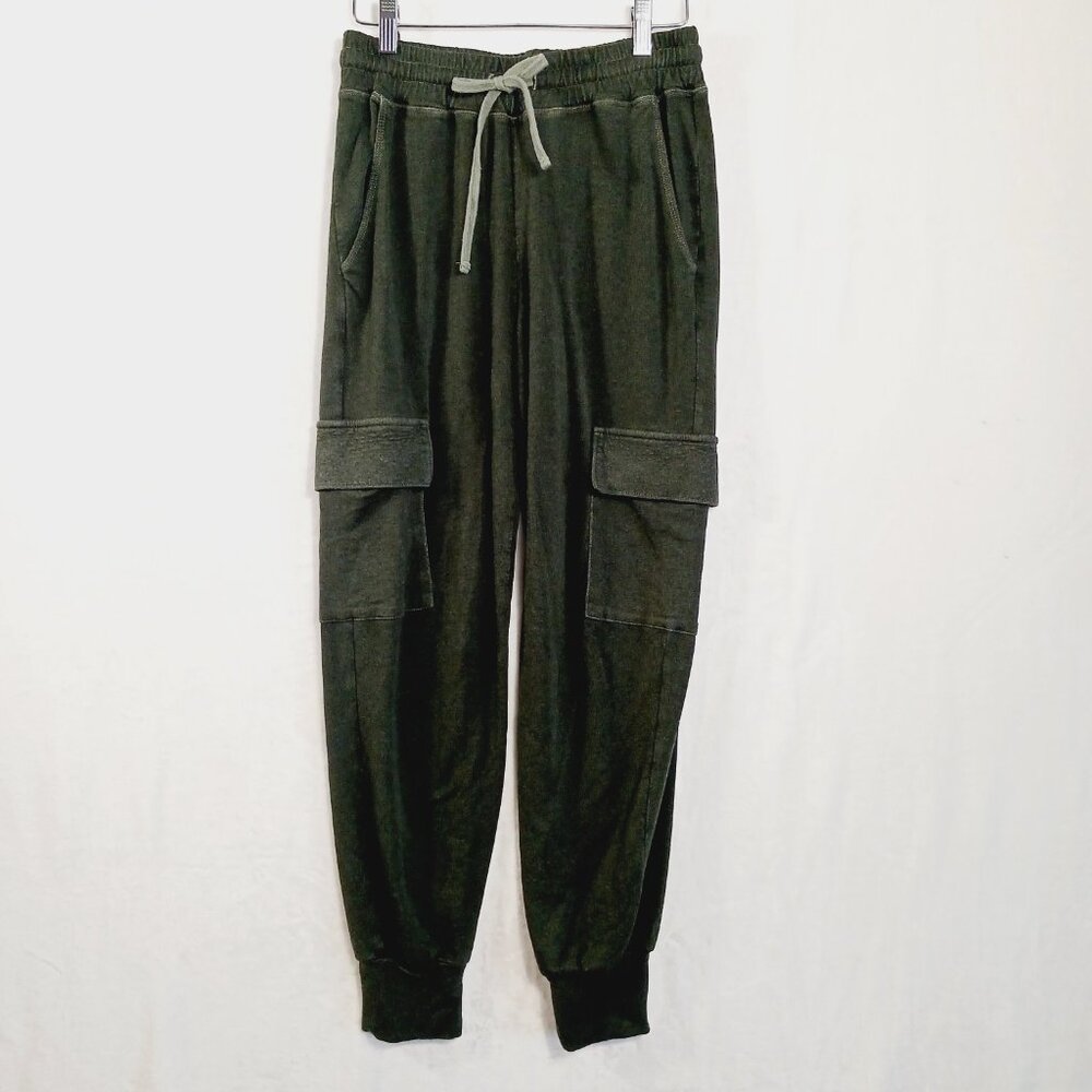 SUNDRY for EVEREVE, Cargo Joggers, Sweatpants, Size Small, Evergreen, High Rise - Picture 3 of 15